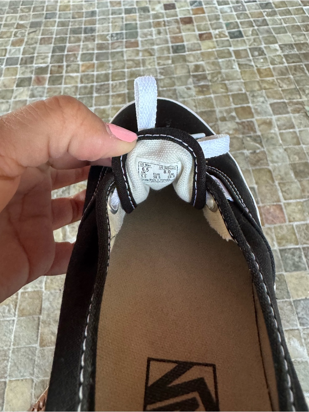 Vans Authentic Black Canvas Sneakers - Picture 9 of 10
